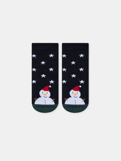 Зелени раирани чорапи за бебе момче