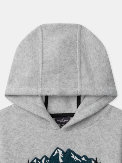 Момчешки сив суитшърт с качулка