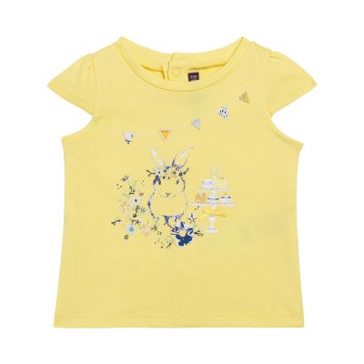 Жълта тениска за бебе момиче 17E1BFO1TMC