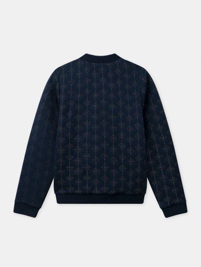 Тъмносиньо яке със златна бродерия за момиче