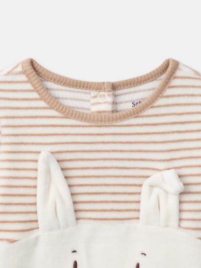 ПИЖАМА СЪС ЗАЙЧЕ ЗА БЕБЕ МОМЧЕ