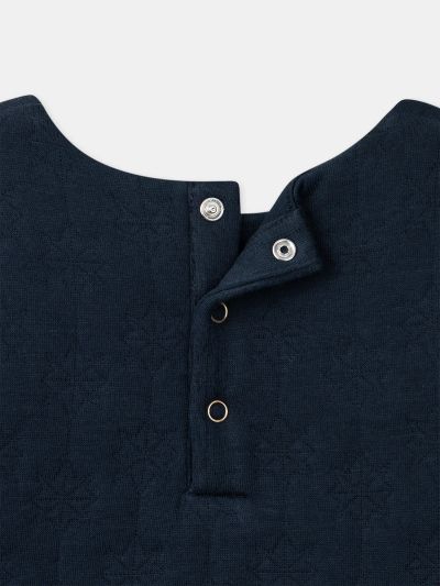 Тъмносиня коледна рокля за момичета