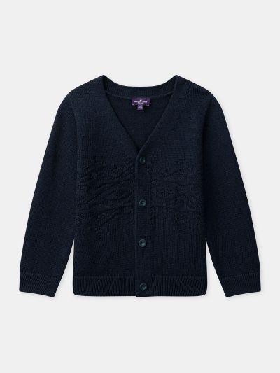 Тъмносиня коледна жилетка за момчета