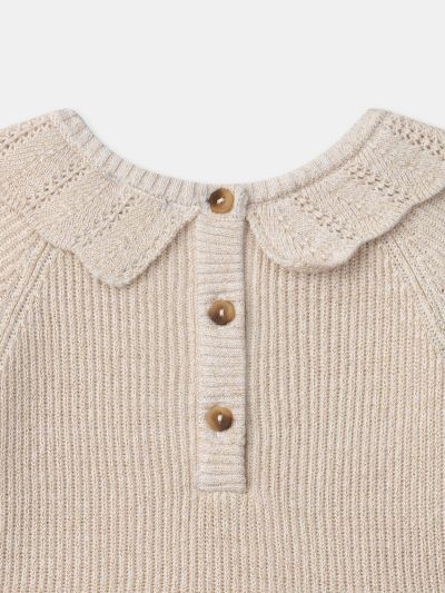 Коледна рокля с плетен топ и тюлена пола за бебе момиче