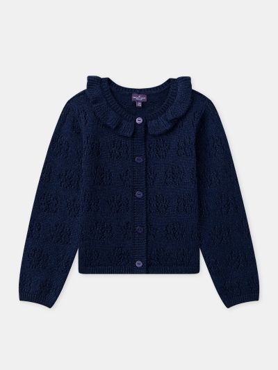 Тъмносиня жилетка за момиче