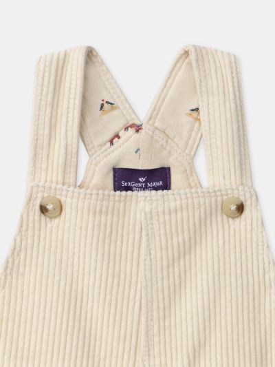 Екрю кадифен гащеризон за бебе момче