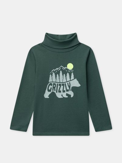 Детска поло блуза за момче в зелено