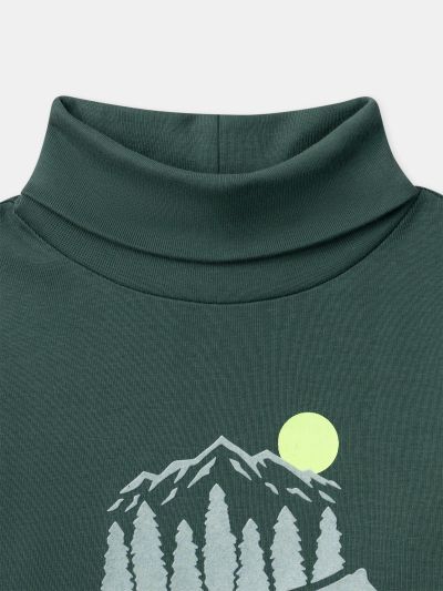 Детска поло блуза за момче в зелено