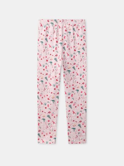 РОЗОВА КОЛЕДНА ПИЖАМА ЗА МОМИЧЕ