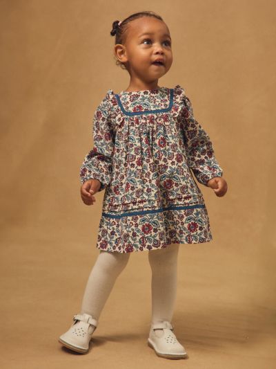 Рокля с флорален принт за бебе момиче