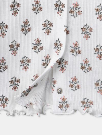 Блуза с дълъг ръкав и флорален принт за бебе момиче