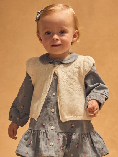 Екрю елек за бебе момиче