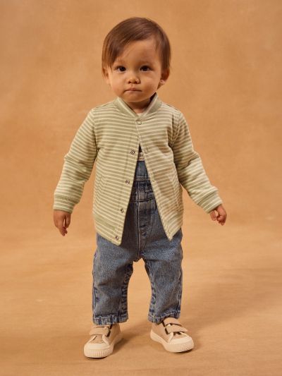 ДВУЛИЦЕВА БЕБЕШКА ЖИЛЕТКА В ЗЕЛЕНО И  РАЙЕТА ЗА БЕБЕ МОМЧЕ