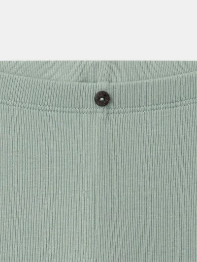 КОМПЛЕКТ ЗА БЕБЕ МОМИЧЕ: ЕКРЮ СУИТШЪРТ + ЗЕЛЕН КЛИН + ЛЕНТА ЗА КОСА