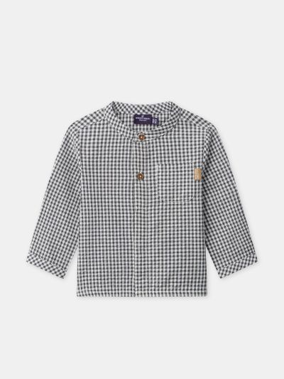 Бебешка риза на каре за момче