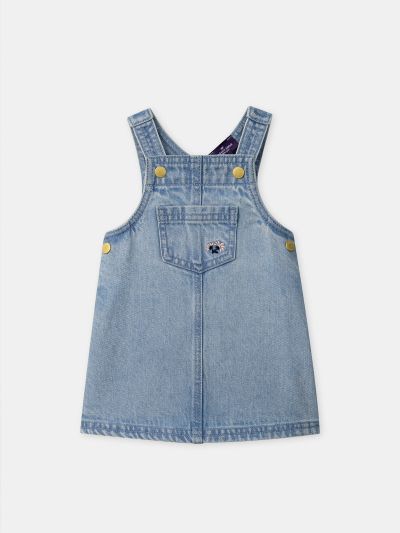 Комплект дънков сукман + боди за бебе момиче