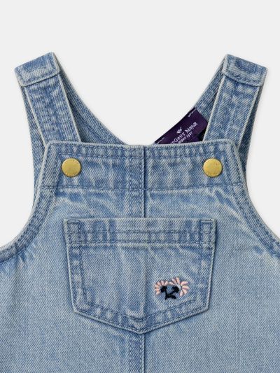 Комплект дънков сукман + боди за бебе момиче