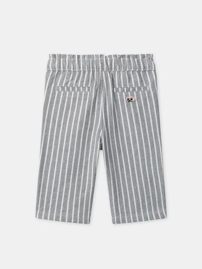 Панталон на сиви райета за бебе момиче