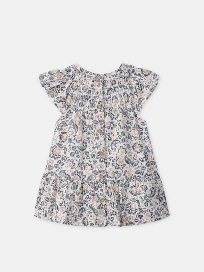 Рокля + гащички с флорален принт за бебе момиче