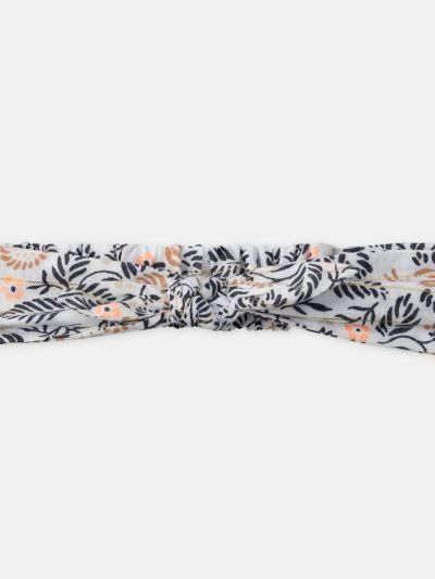 Лента за коса с флорален принт за бебе момиче