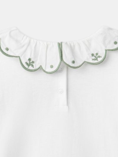 БЛУЗА С ЯКА И ДЪЛЪГ РЪКАВ ЗА МОМИЧЕТА