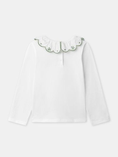 БЛУЗА С ЯКА И ДЪЛЪГ РЪКАВ ЗА МОМИЧЕТА