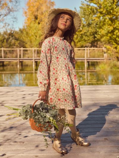 Рокля с флорален принт за момиче