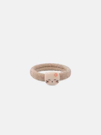 Комплект от 4 ластика с панделки и котенца за момиче