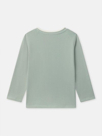 Зелена блуза с дълъг ръкав за момче