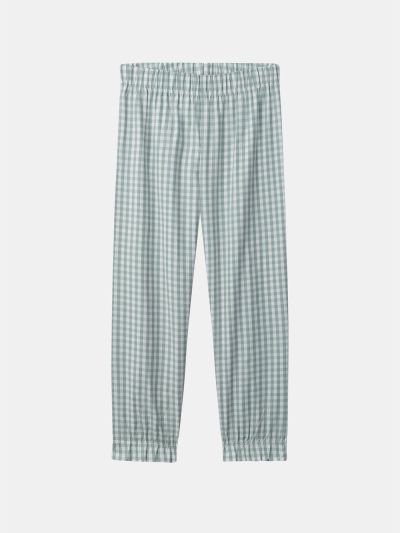 ЗЕЛЕНА  ПИЖАМА С ПРИНТ СЪРЦА ЗА МОМИЧЕ