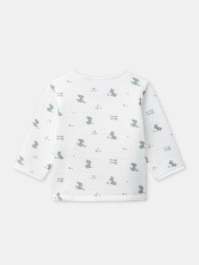 БЕБЕШКИ КОМПЛЕКТ ЗА МОМЧЕ – БЛУЗА И ПАНТАЛОН С ПРИНТ МАГАРЕНЦЕ