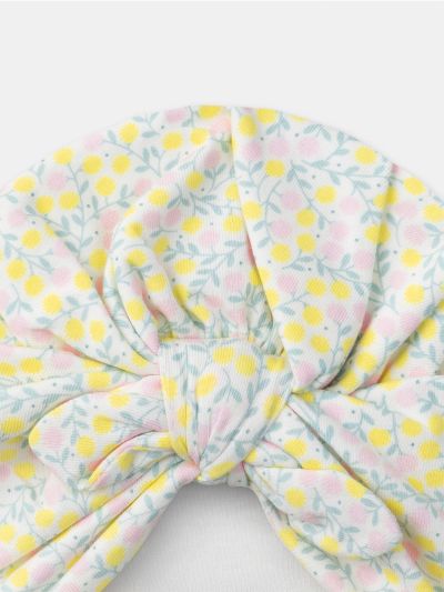 ЕБЕШКА ШАПКА С ПРИНТ ЛИСТА ЗА МОМИЧЕ