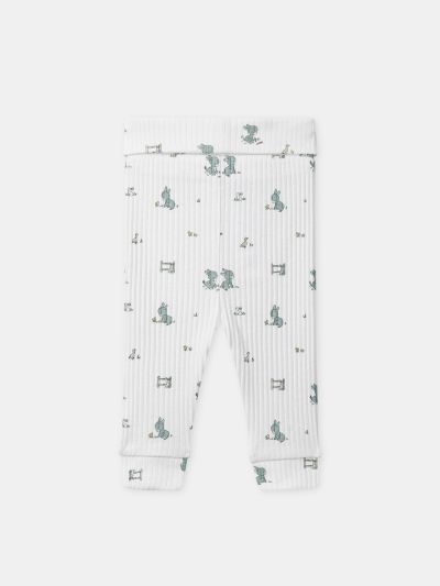 БЕБЕШКИ КОМПЛЕКТ ЗА НОВОРОДЕНО МОМЧЕ – СИНЬО-СИВА БЛУЗА, ПАНТАЛОН И ЧОРАПИ