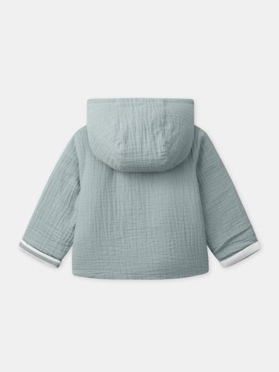 БЕБЕШКО ЯКЕ С КАЧУЛКА ЗА НОВОРОДЕНО МОМЧЕ