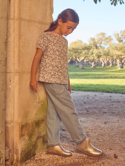 БЛУЗА С ФЛОРАЛЕН ПРИНТ ЗА МОМИЧЕ