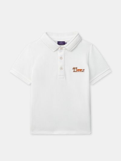 БЯЛА ПОЛО ТЕНИСКА ЗА МОМЧЕ