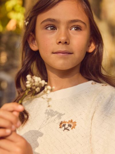 ТЕНИСКА ОТ ПЛЕТЕНА МАТЕРИЯ ЗА МОМИЧЕ