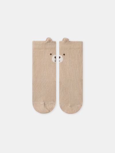 БЕЖОВИ ЧОРАПИ С МЕЧЕ ЗА БЕБЕ МОМЧЕ