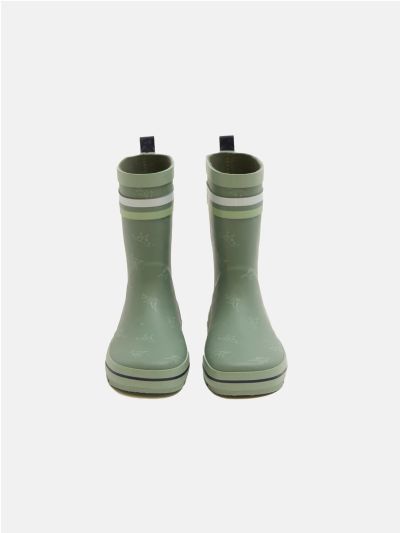 ЗЕЛЕНИ ГУМЕНИ БОТУШИ С ПРИНТ ДИНОЗАВРИ ЗА МОМЧЕ