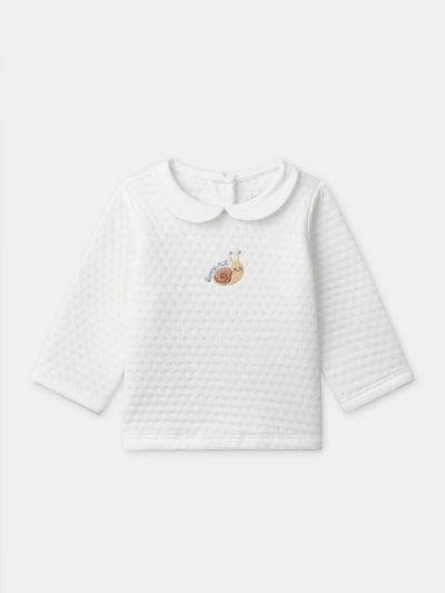 КОМПЛЕКТ БЛУЗА + ЕКРЮ ПАНТАЛОН + ОДЕЯЛЦЕ С ПРИНТ ОХЛЮВ – НОВОРОДЕНО