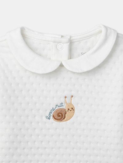 КОМПЛЕКТ БЛУЗА + ЕКРЮ ПАНТАЛОН + ОДЕЯЛЦЕ С ПРИНТ ОХЛЮВ – НОВОРОДЕНО