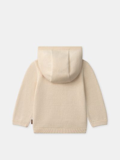 БЕЖОВ СУИЧЪР С КАЧУЛКА ЗА БЕБЕ МОМЧЕ