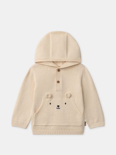 БЕЖОВ СУИЧЪР С КАЧУЛКА ЗА БЕБЕ МОМЧЕ