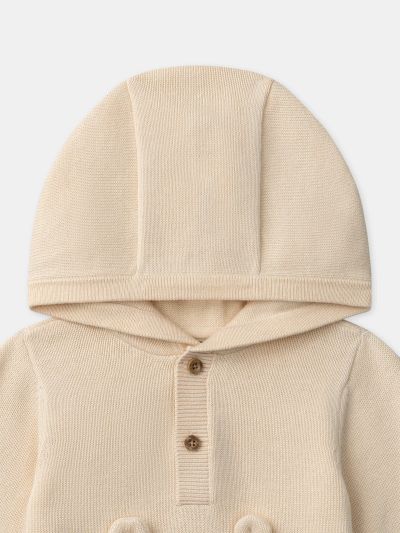 БЕЖОВ СУИЧЪР С КАЧУЛКА ЗА БЕБЕ МОМЧЕ