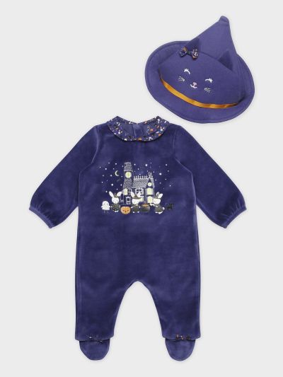 Лилава пижама плюш за бебе момиче 19H5BFK2GRE