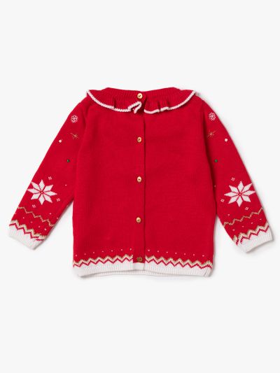 Коледен  пуловер за бебе момиче
